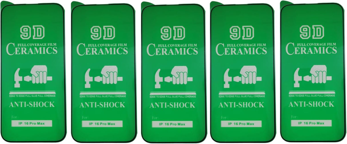 Five green phone screen protectors.