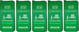 Five green phone screen protectors.