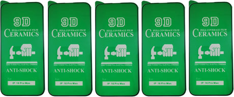 Five green phone screen protectors.