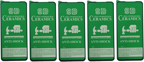 Five green phone screen protectors.