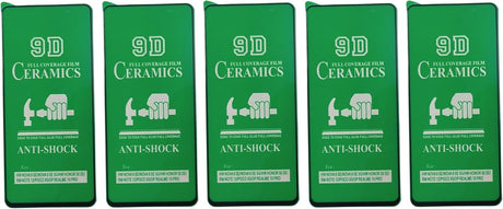 Five green phone screen protectors.