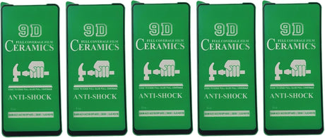 Five green phone screen protectors.