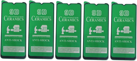 Five green phone screen protectors.