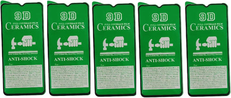 Five green phone screen protectors.