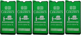 Five green phone screen protectors.
