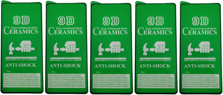 Five green phone screen protectors.