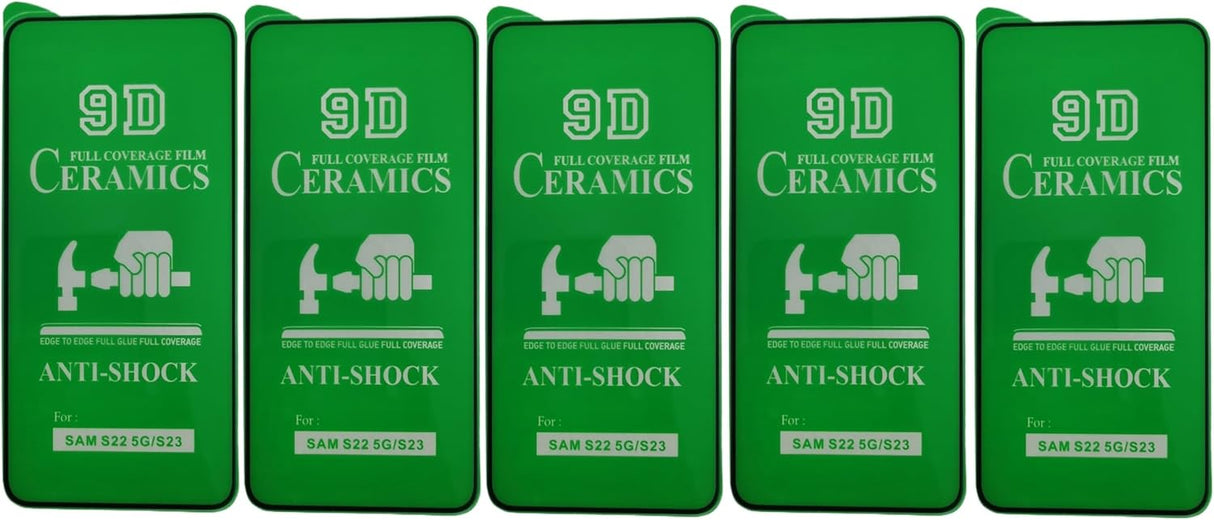 Five green phone screen protectors.