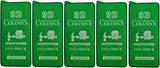 Five green phone screen protectors.