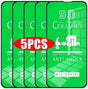 Five green phone screen protectors.