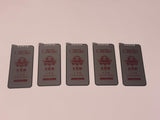 Five matte ceramic phone screen protectors.