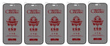 Five matte ceramic privacy screen protectors.