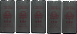 Five matte ceramic privacy screen protectors for smartphones.