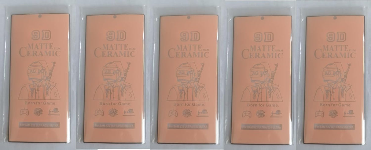 Five matte ceramic screen protectors.