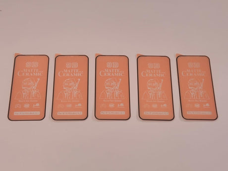 Five matte ceramic screen protectors.