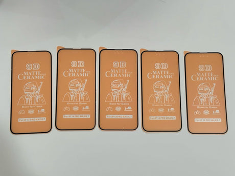 Five matte ceramic screen protectors.
