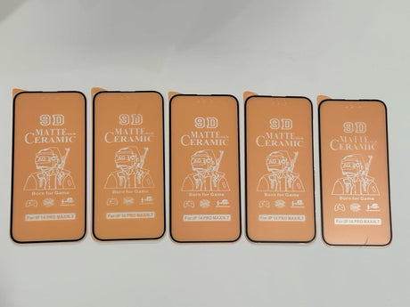 Five matte ceramic screen protectors.