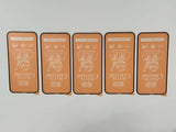 Five matte ceramic screen protectors.