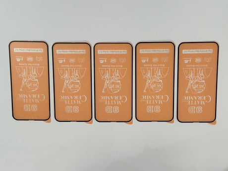 Five matte ceramic screen protectors.