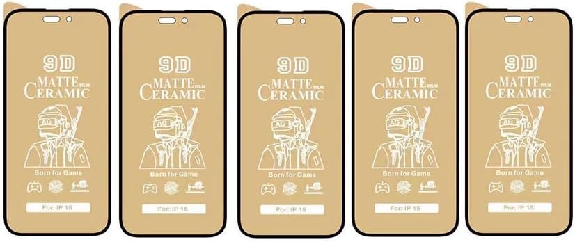 Five matte ceramic screen protectors.