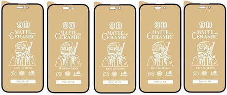 Five matte ceramic screen protectors.