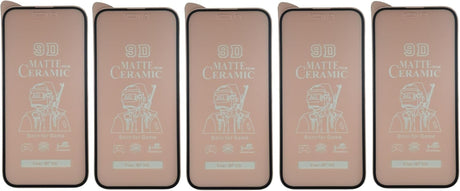 Five matte ceramic screen protectors.