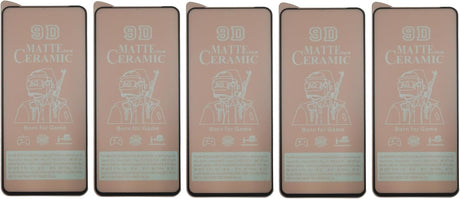 Five matte ceramic screen protectors.