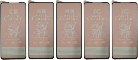 Five matte ceramic screen protectors.