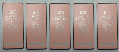 Five matte ceramic screen protectors.