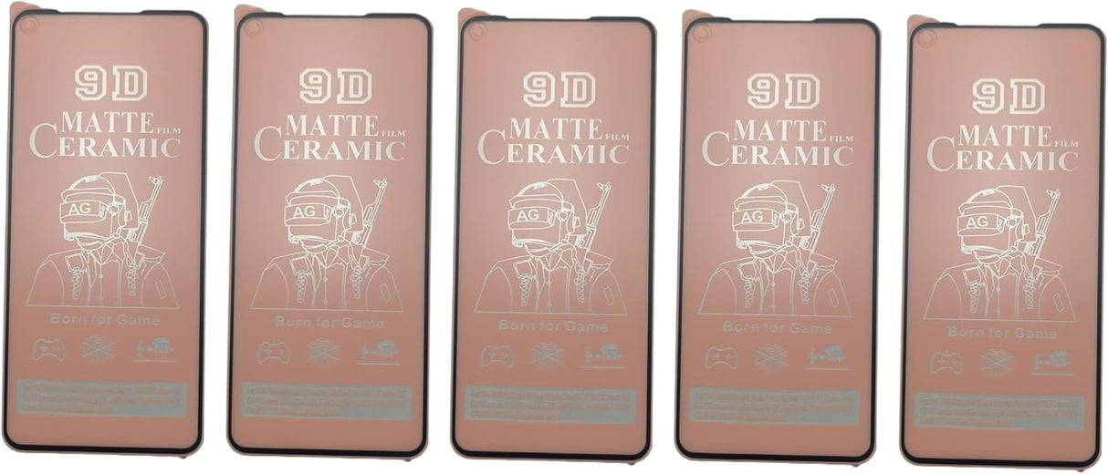 Five matte ceramic screen protectors.
