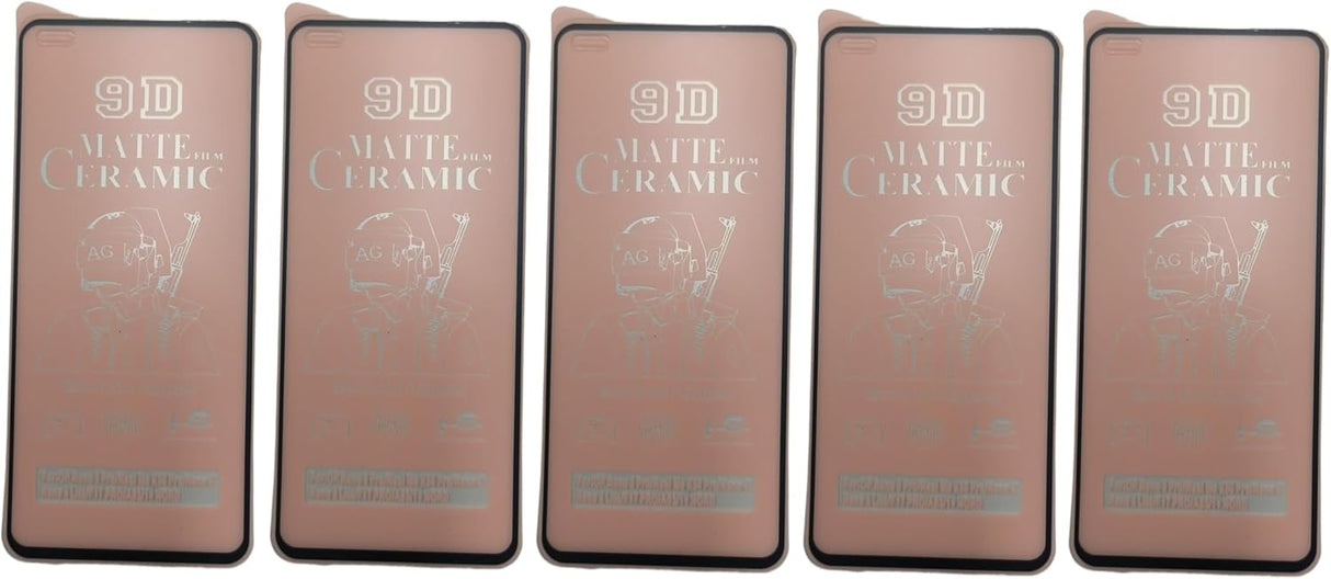 Five matte ceramic screen protectors.