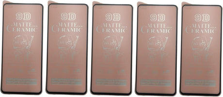 Five matte ceramic screen protectors.