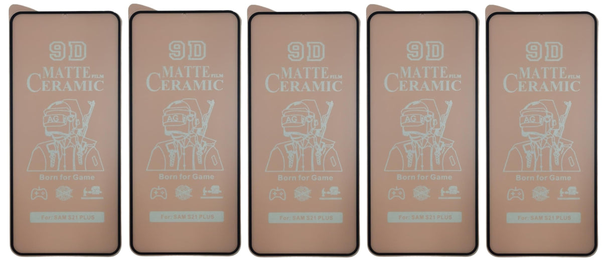 Five matte ceramic screen protectors.