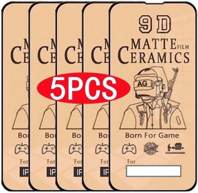 Five matte ceramic screen protectors.