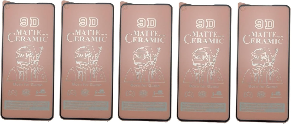 Five matte ceramic screen protectors.