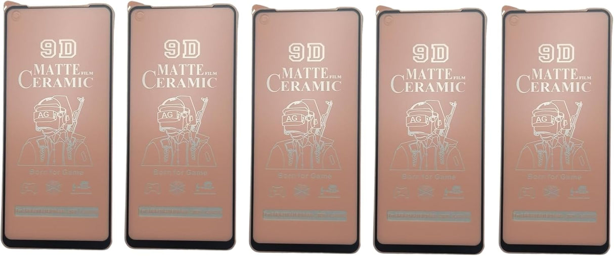 Five matte ceramic screen protectors.