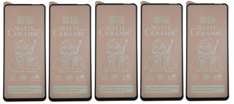 Five matte ceramic screen protectors.