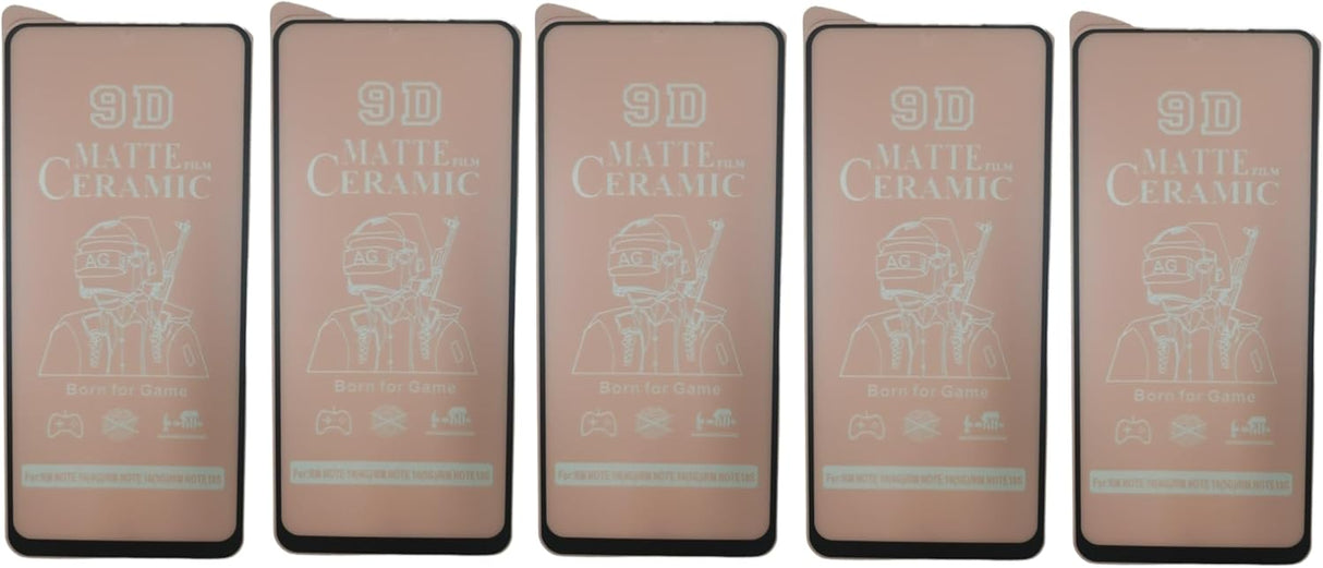 Five matte ceramic screen protectors.