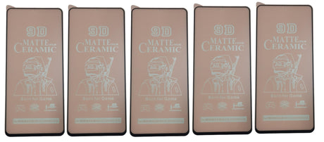 Five matte ceramic screen protectors.