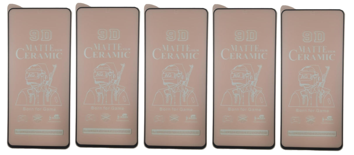 Five matte ceramic screen protectors.