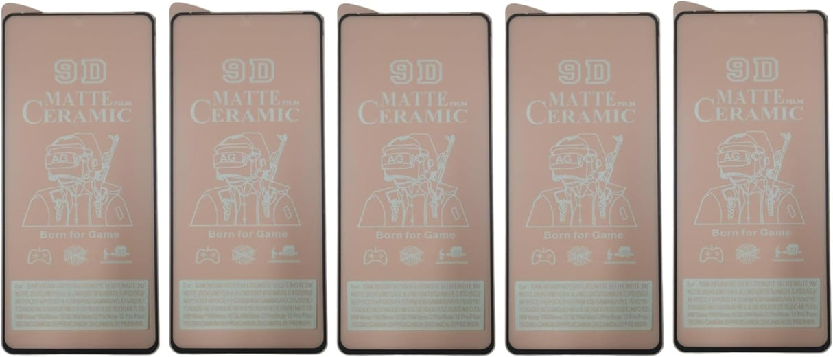 Five matte ceramic screen protectors.