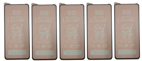 Five matte ceramic screen protectors.