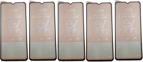 Five matte ceramic screen protectors.