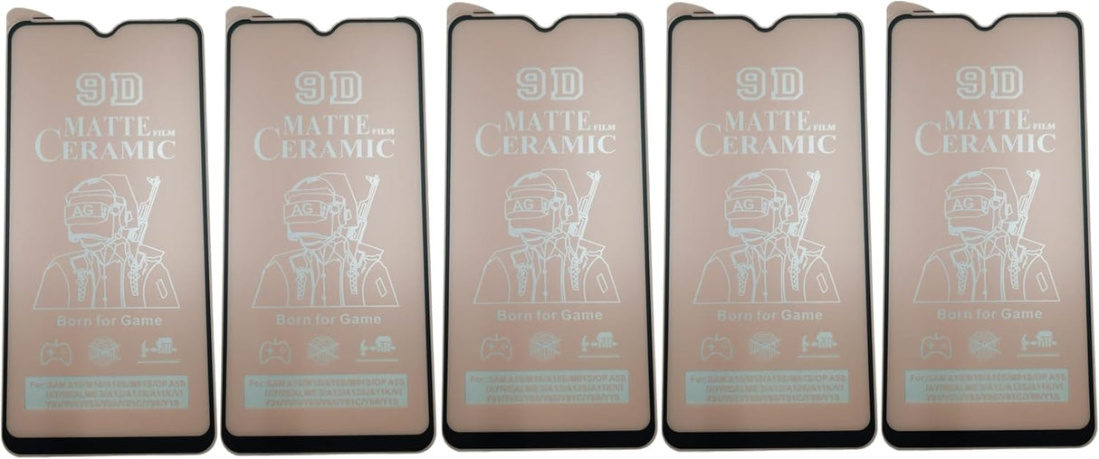 Five matte ceramic screen protectors.