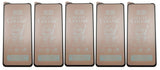 Five matte ceramic screen protectors.