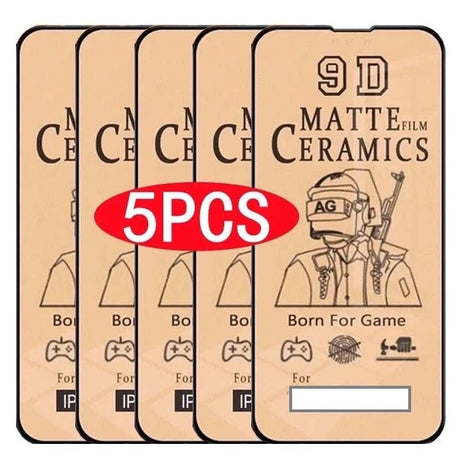 Five matte ceramic screen protectors.