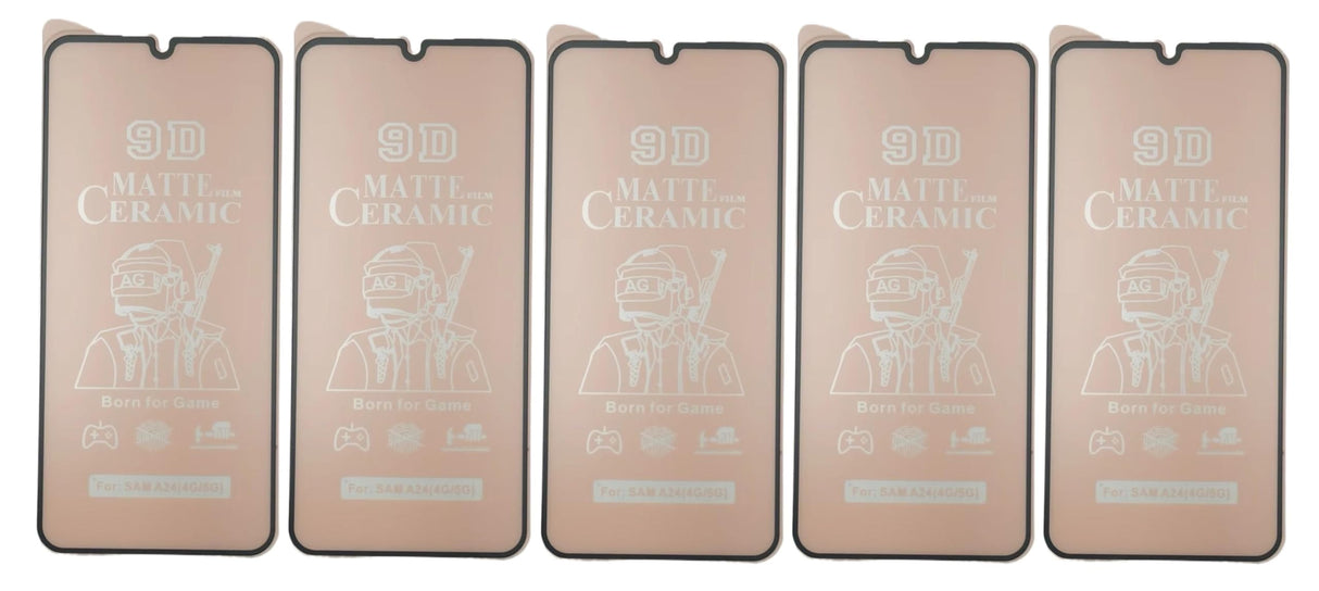 Five matte ceramic screen protectors.