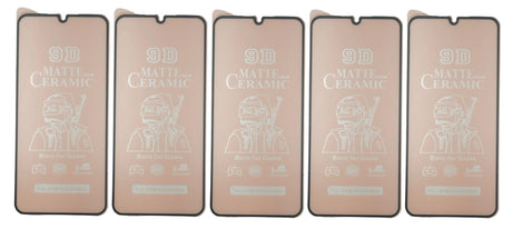Five matte ceramic screen protectors.