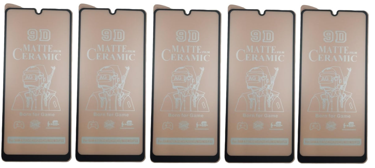 Five matte ceramic screen protectors.