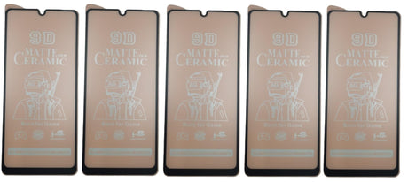 Five matte ceramic screen protectors.