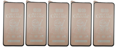 Five matte ceramic screen protectors.